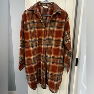 Long plaid shacket. Boutique brand Adora. Size M/L.